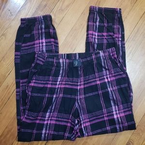Victoria's Secret flannel pajama pants size S Black & Hot pin